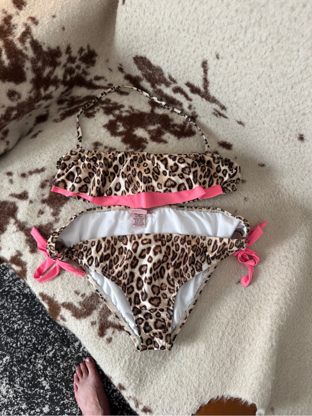 Juicy Couture Leopard Print Bikini with Pink Trim